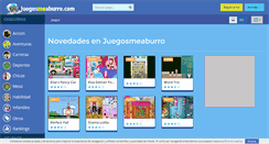 Desktop Screenshot of juegosmeaburro.com